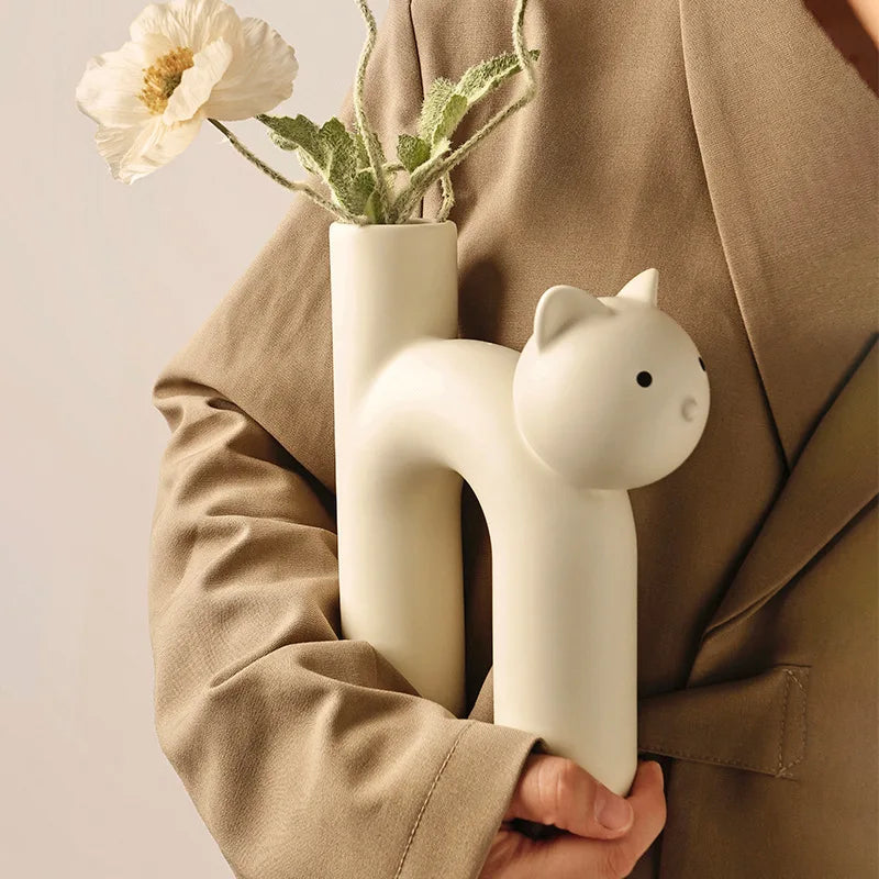 Purrfect Cat Vase