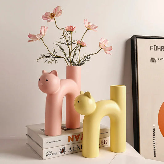 Purrfect Cat Vase