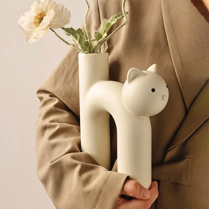Purrfect Cat Vase